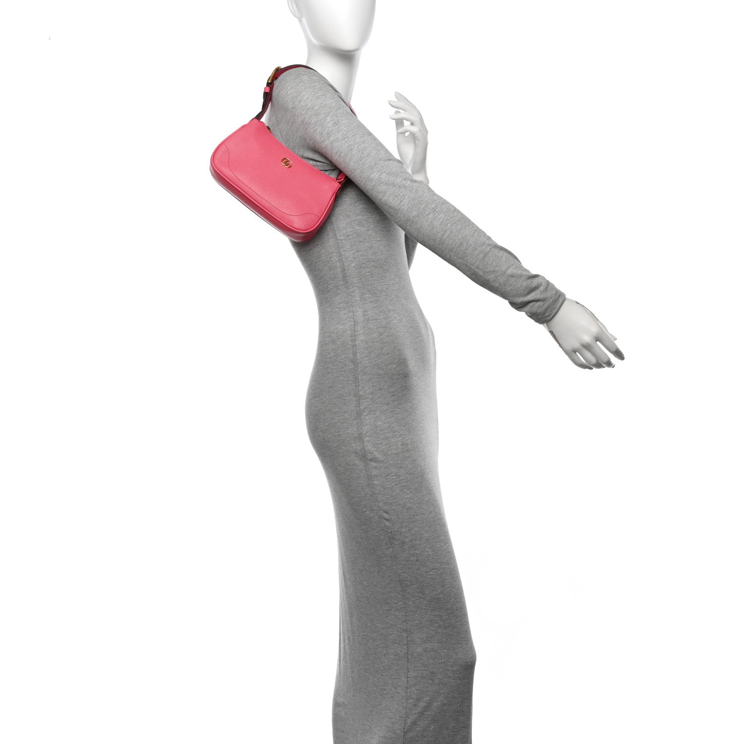 Gucci Goatskin Mini Aphrodite Shoulder Bag Rhodamine Pink 2 of 10