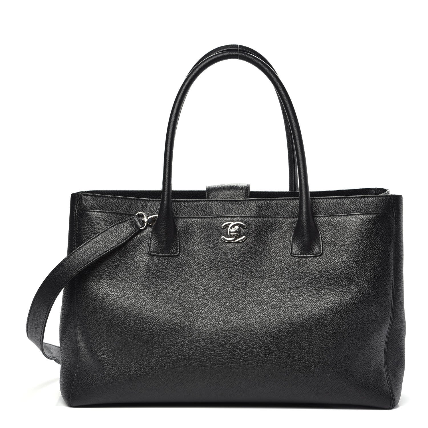 Chanel Calfskin Cerf Executive Shopper Tote Black 1 of 15