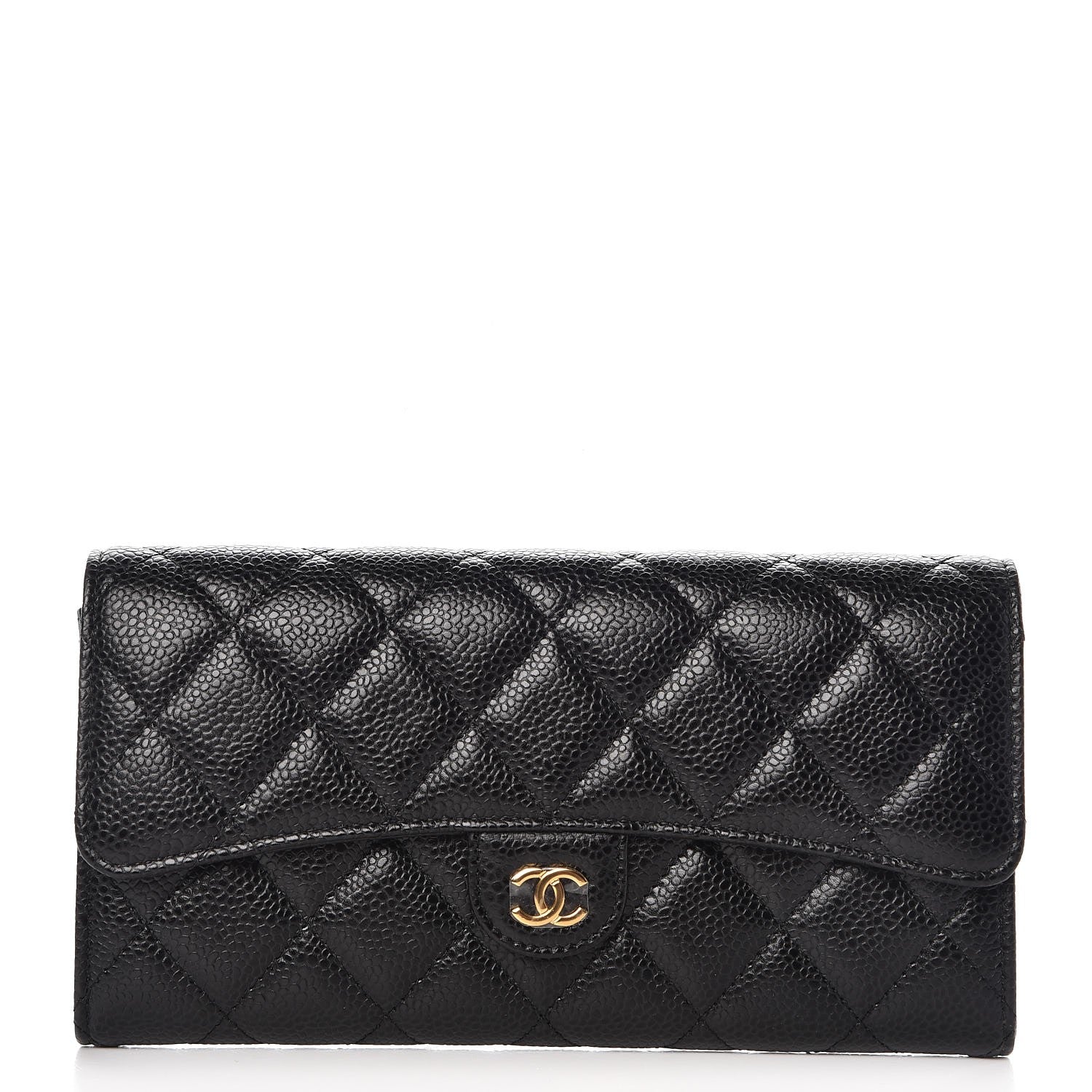 Chanel Caviar Quilted Large Flap Wallet Black 1 of 8