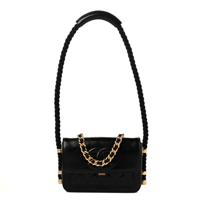 Chanel Crumpled Calfskin En Vogue Rope Flap Black 1 of 11