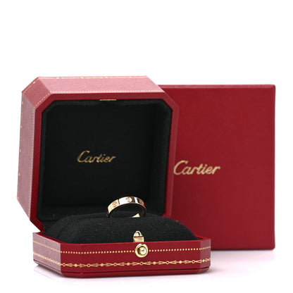Cartier 18K Yellow Gold Diamond 4mm LOVE Wedding Band Ring 52 6 5 of 5