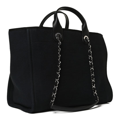 Chanel Mixed Fibers Large Deauville Tote Black 3 of 14