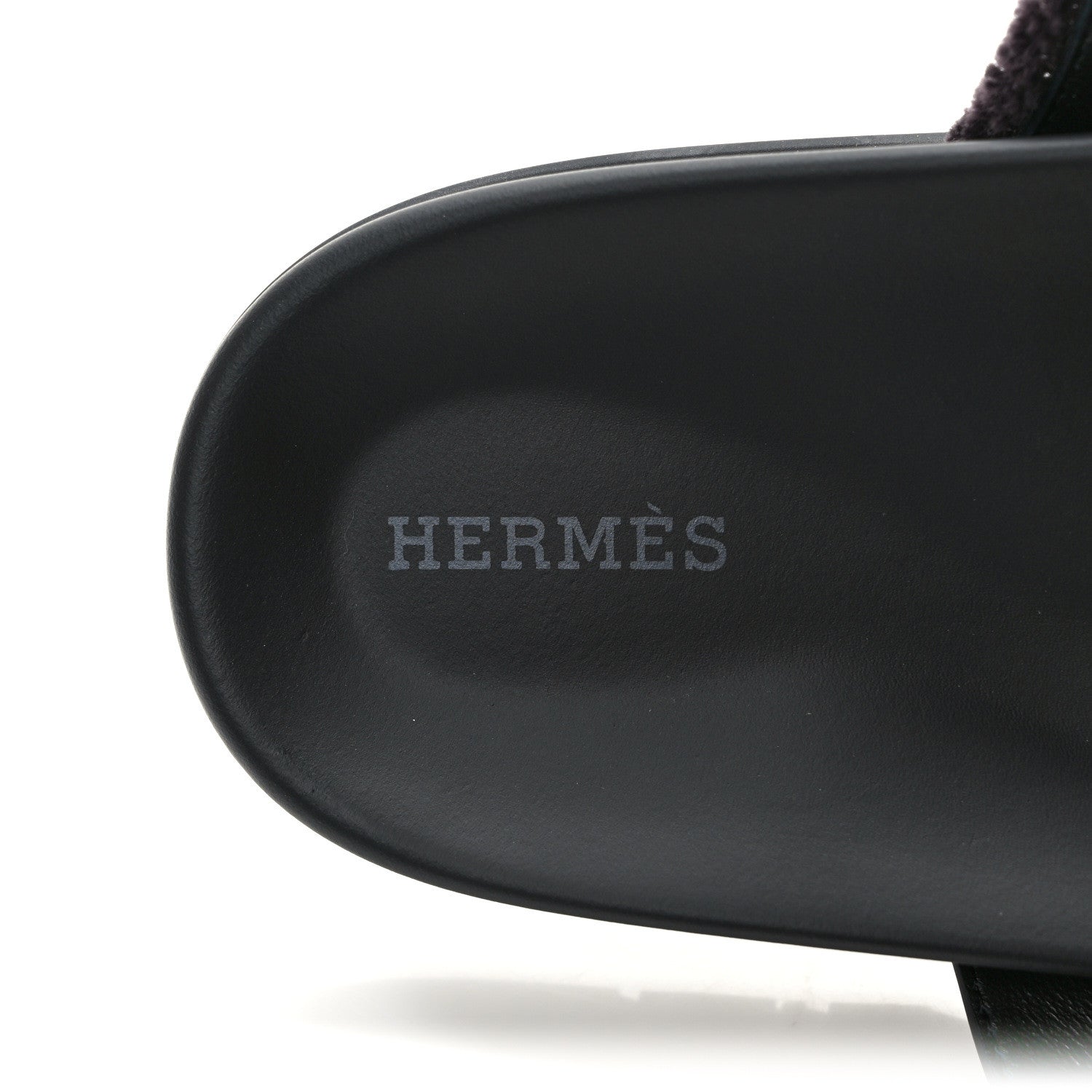 Hermes Techno Fringed H Canvas Caflskin Womens Chypre Sandals 40 Prunoir Black 7 of 8