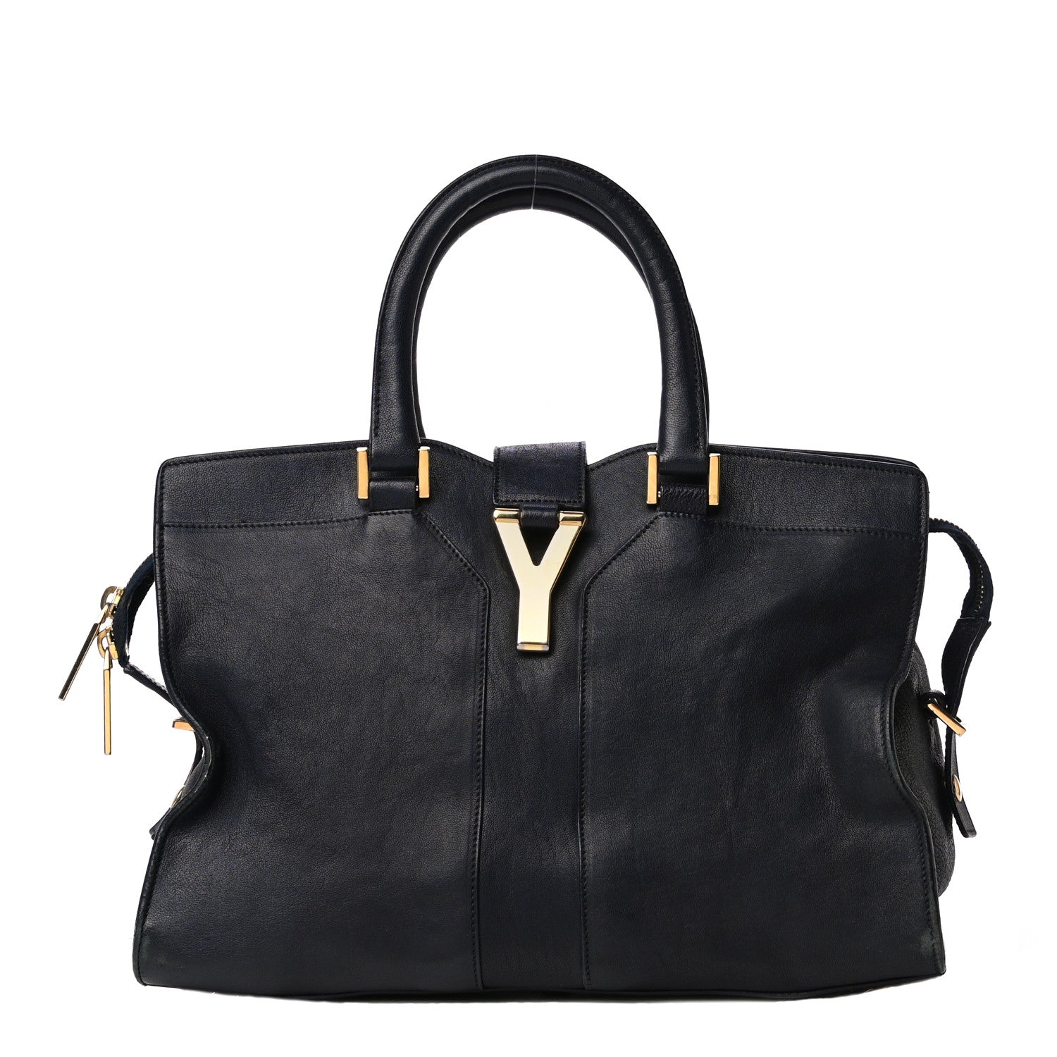 Saint Laurent Sheepskin Small Cabas ChYc Navy 1 of 26