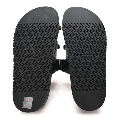 Hermes Calfskin Medor Studded Womens Chypre Sandals 38.5 Black 6 of 10