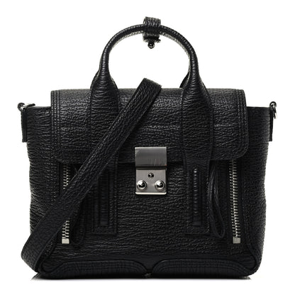 3.1 Phillip Lim Textured Calfskin Mini Pashli Satchel Black 1 of 8