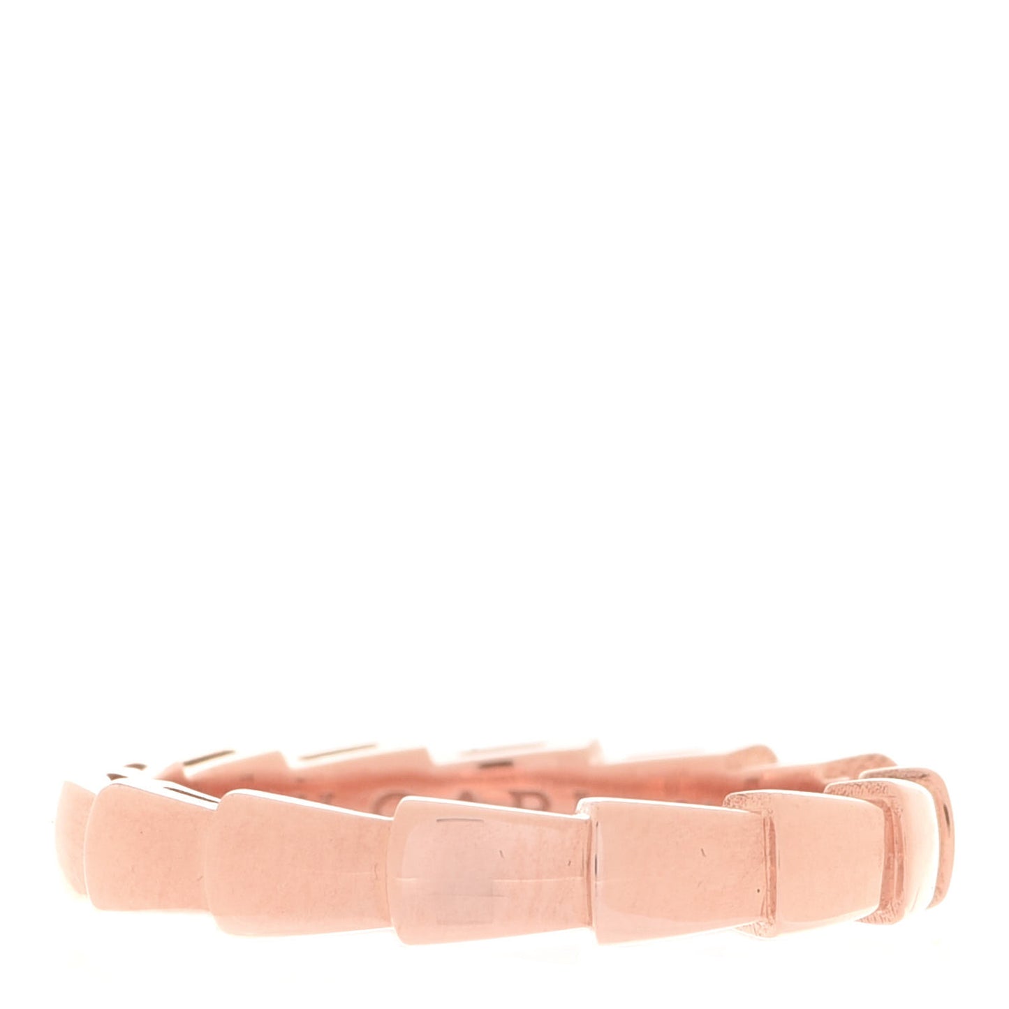 18K Rose Gold Serpenti Viper Band Ring 54 6.75