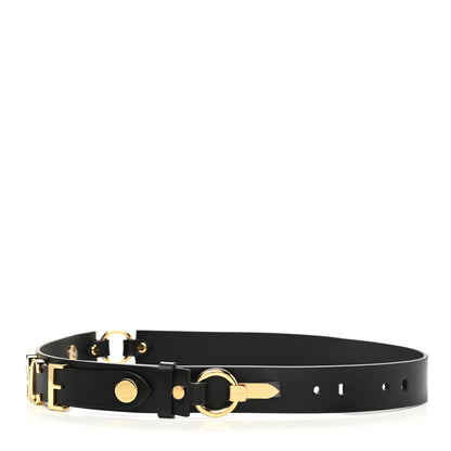 Versace X FENDI Calfskin Fendace Logo Belt 80 32 Black 2 of 6