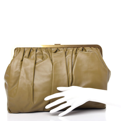 Mansur Gavriel Lambskin Wave Frame Clutch Safari 2 of 9