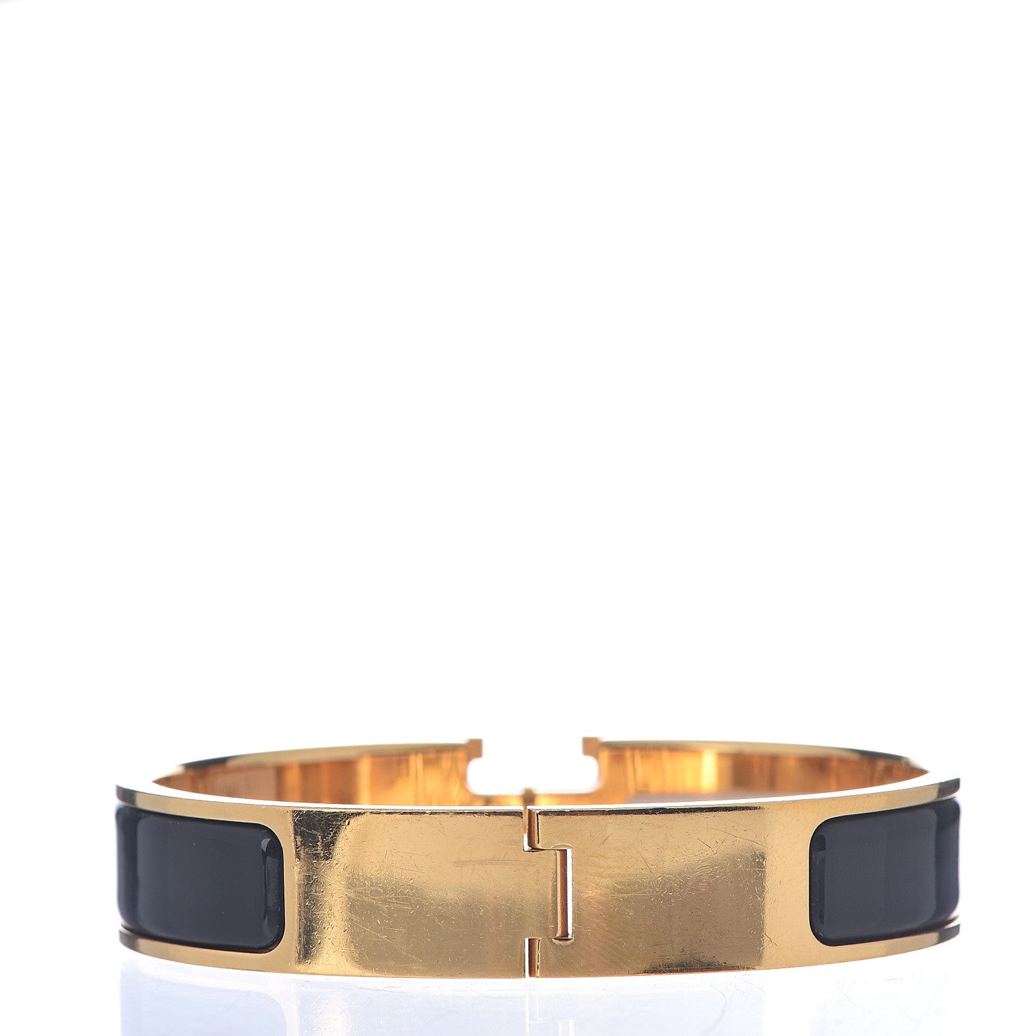 Hermes Enamel Narrow Clic Clac H Bracelet PM Black 2 of 3