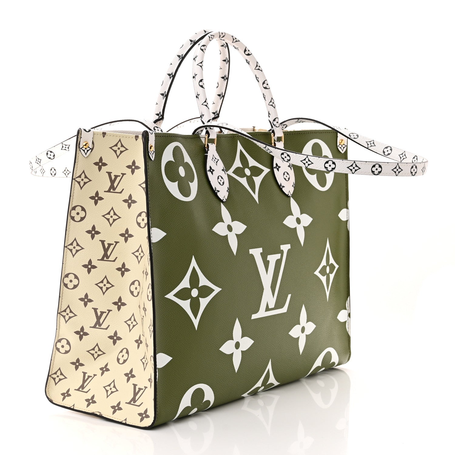 Louis Vuitton Monogram Giant Onthego GM Kaki Beige 3 of 9