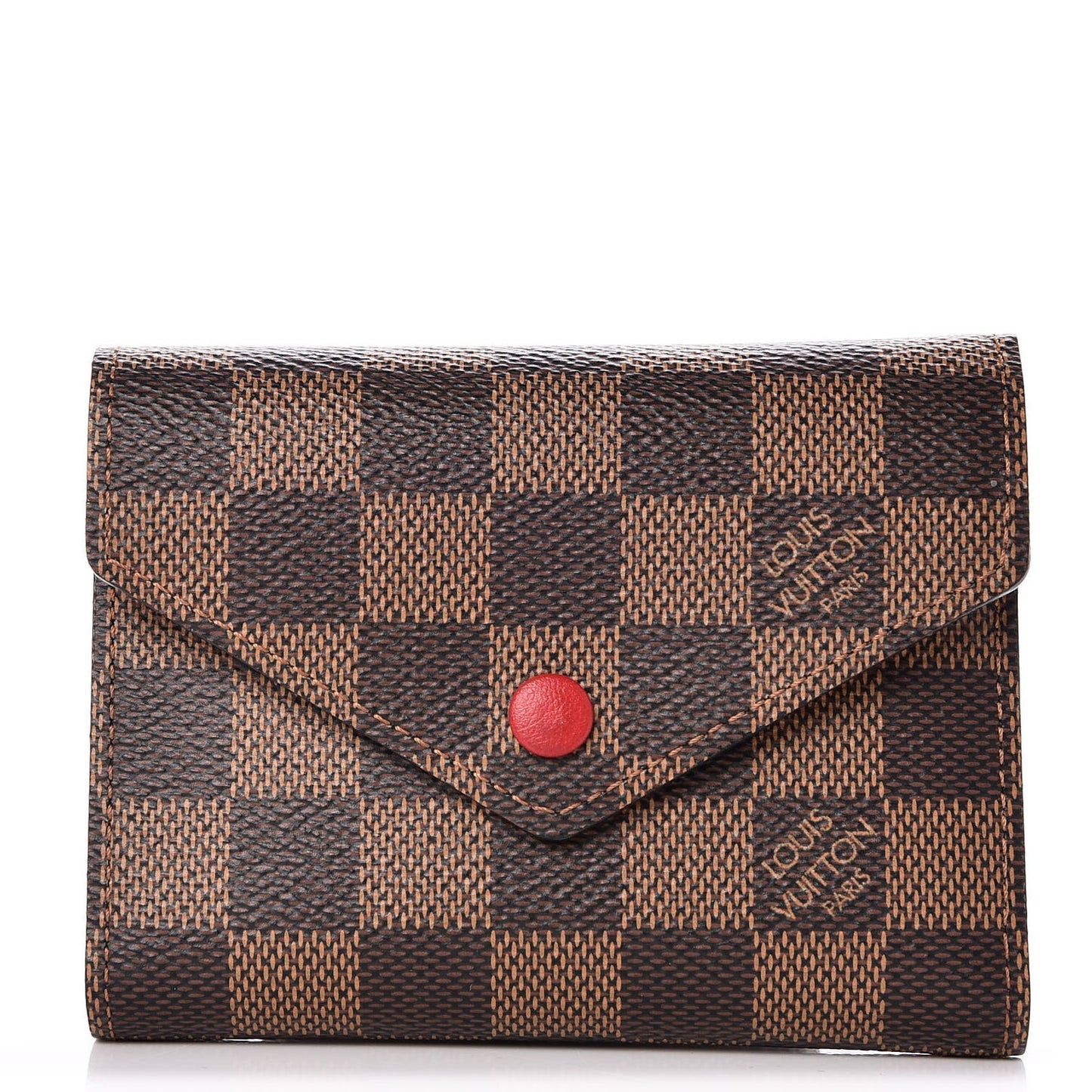Damier Ebene Victorine Wallet Red