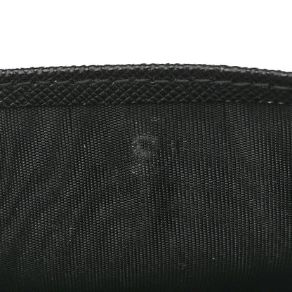 Prada Saffiano Small Triangle Bi-Fold Wallet Black 9 of 10