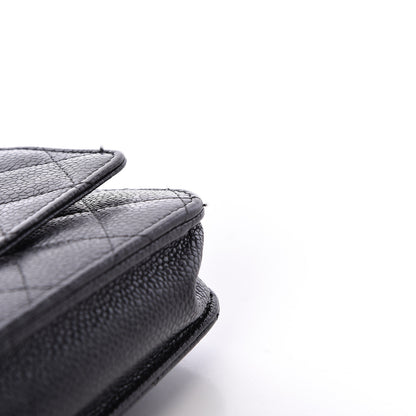 Chanel Caviar Quilted Wallet On Chain WOC Black 15 of 19