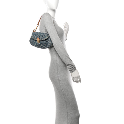 Louis Vuitton Monogram Denim Mini Pleaty Blue 2 of 12