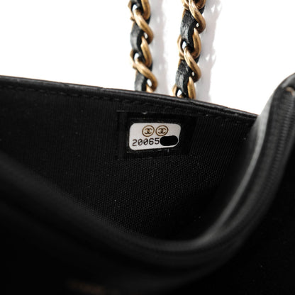 Chanel Lambskin Quilted Boy Wallet On Chain WOC Black 8 of 8
