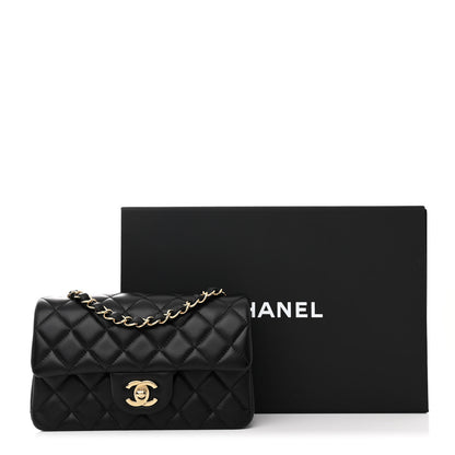Chanel Lambskin Quilted Mini Rectangular Flap Black 11 of 11