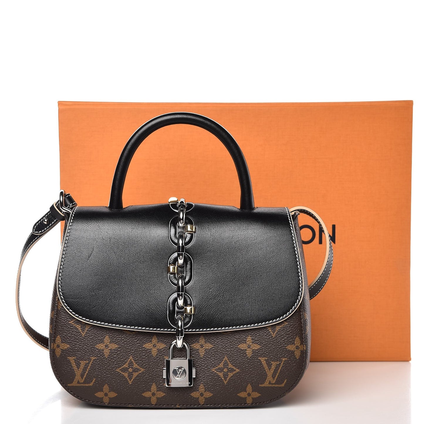 Calfskin Monogram Chain It Bag PM Black