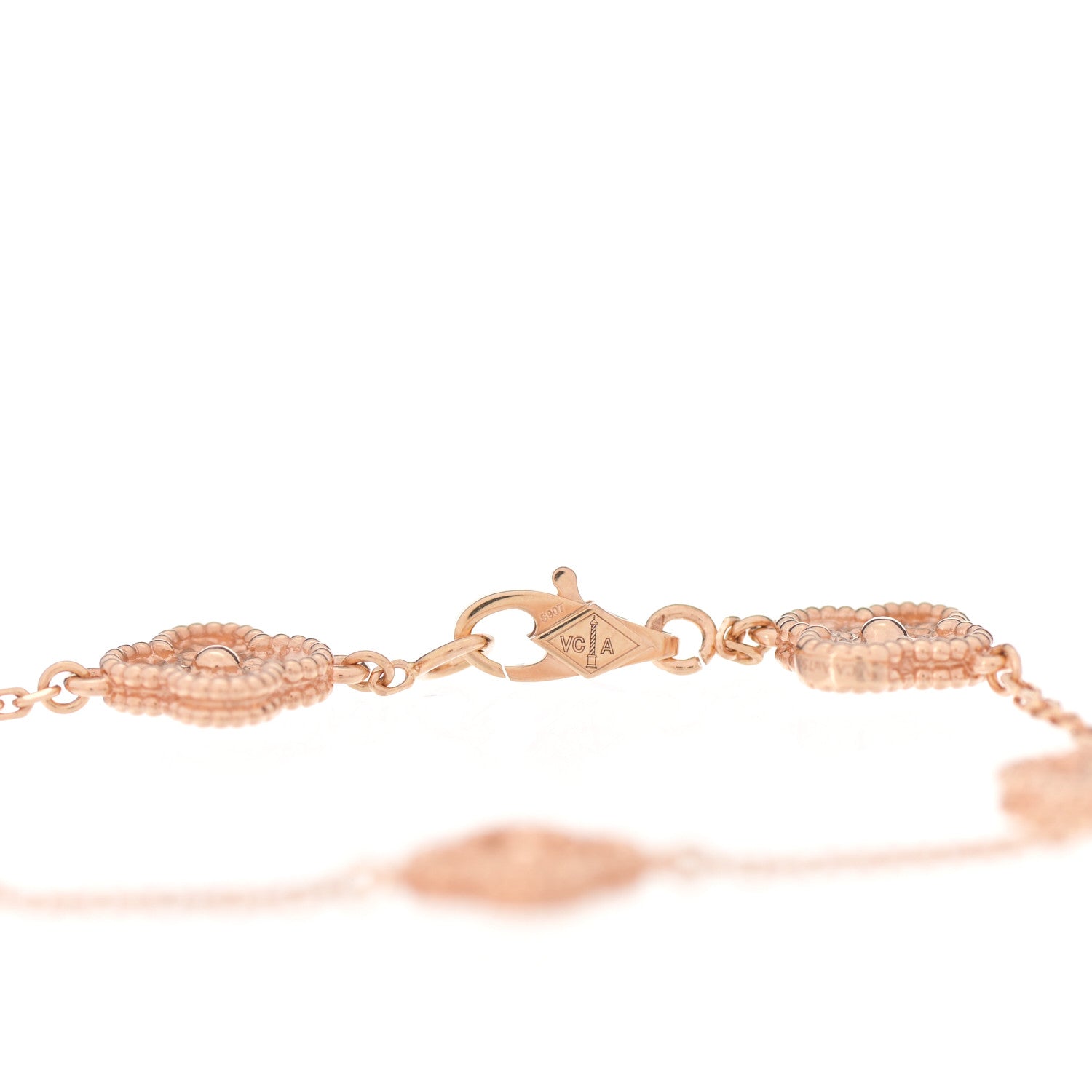 Van Cleef & Arpels 18K Rose Gold 6 Motifs Sweet Alhambra Bracelet 4 of 8