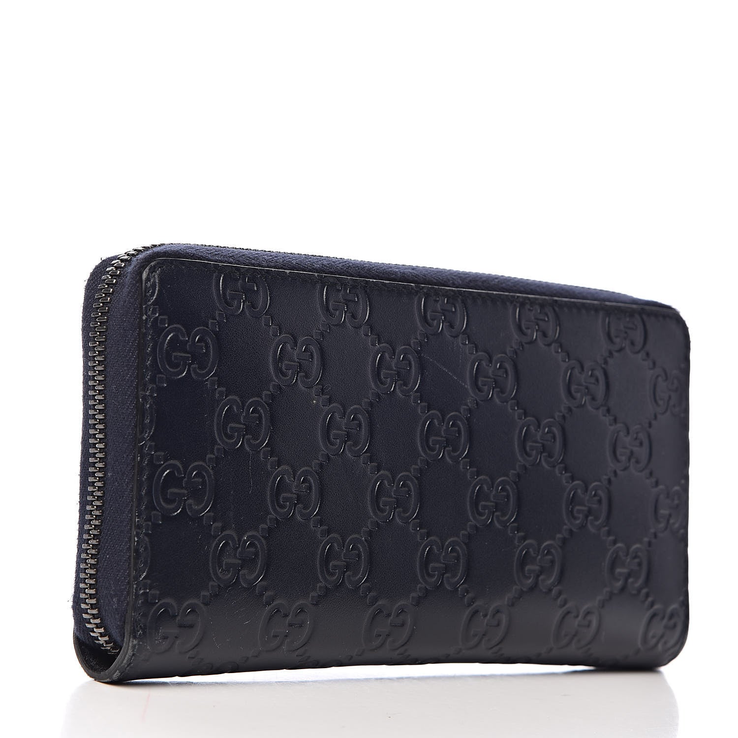 Gucci Guccissima Zip Around Wallet Blue 3 of 10