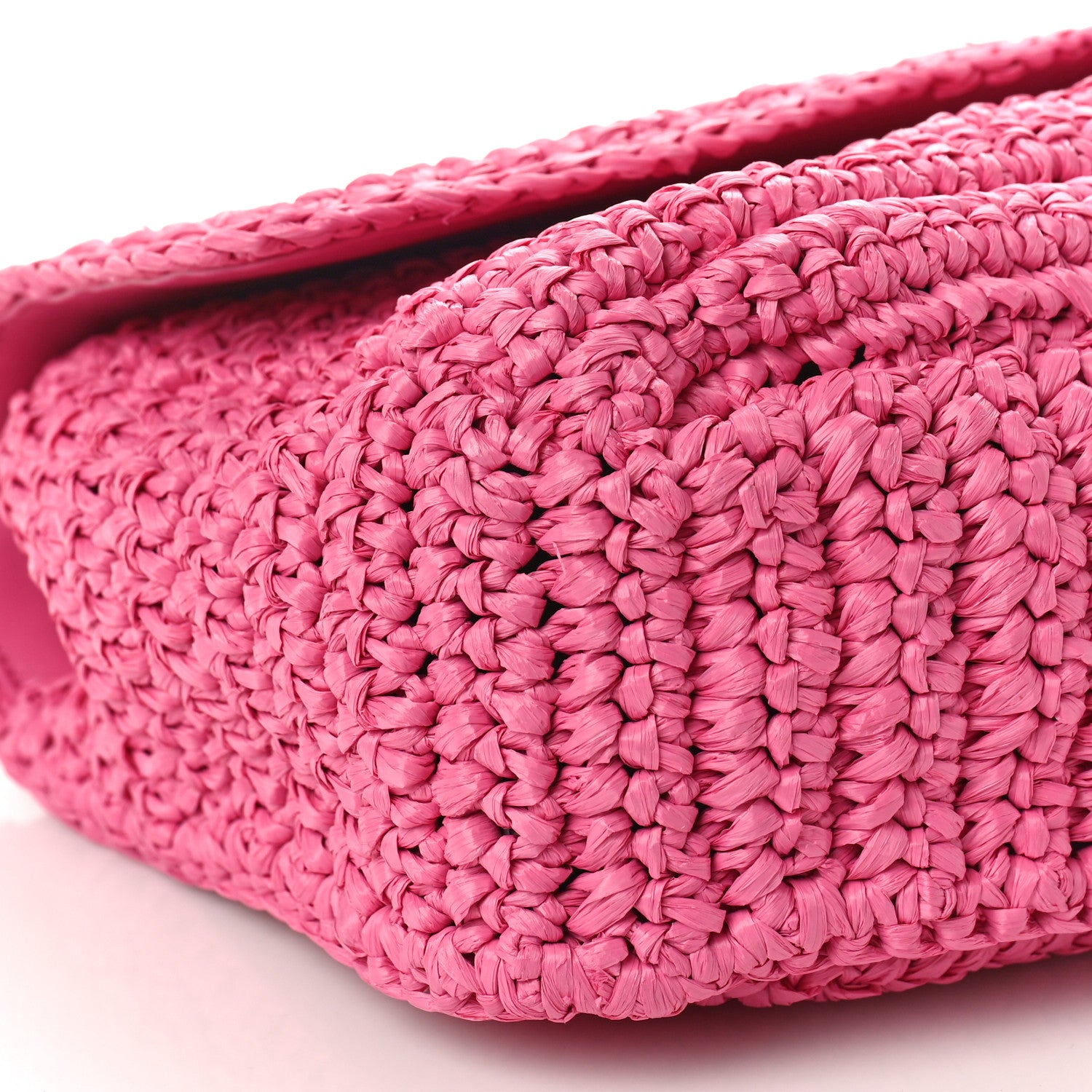 Saint Laurent SAINT LAURENT Raffia Calfskin Monogram Medium Niki Chain Satchel Bright Pink 8 of 10