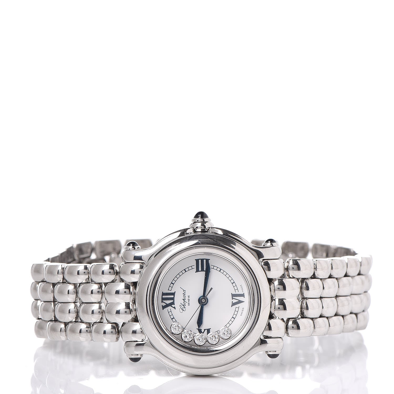 Chopard Stainless Steel 5 Diamond 26mm Happy Sport Quartz Watch 3 of 7