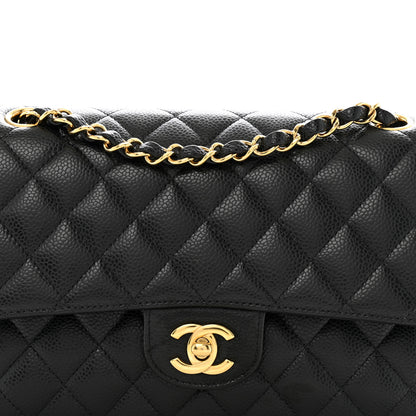 Chanel Caviar Quilted Medium Double Flap Black 8 of 12