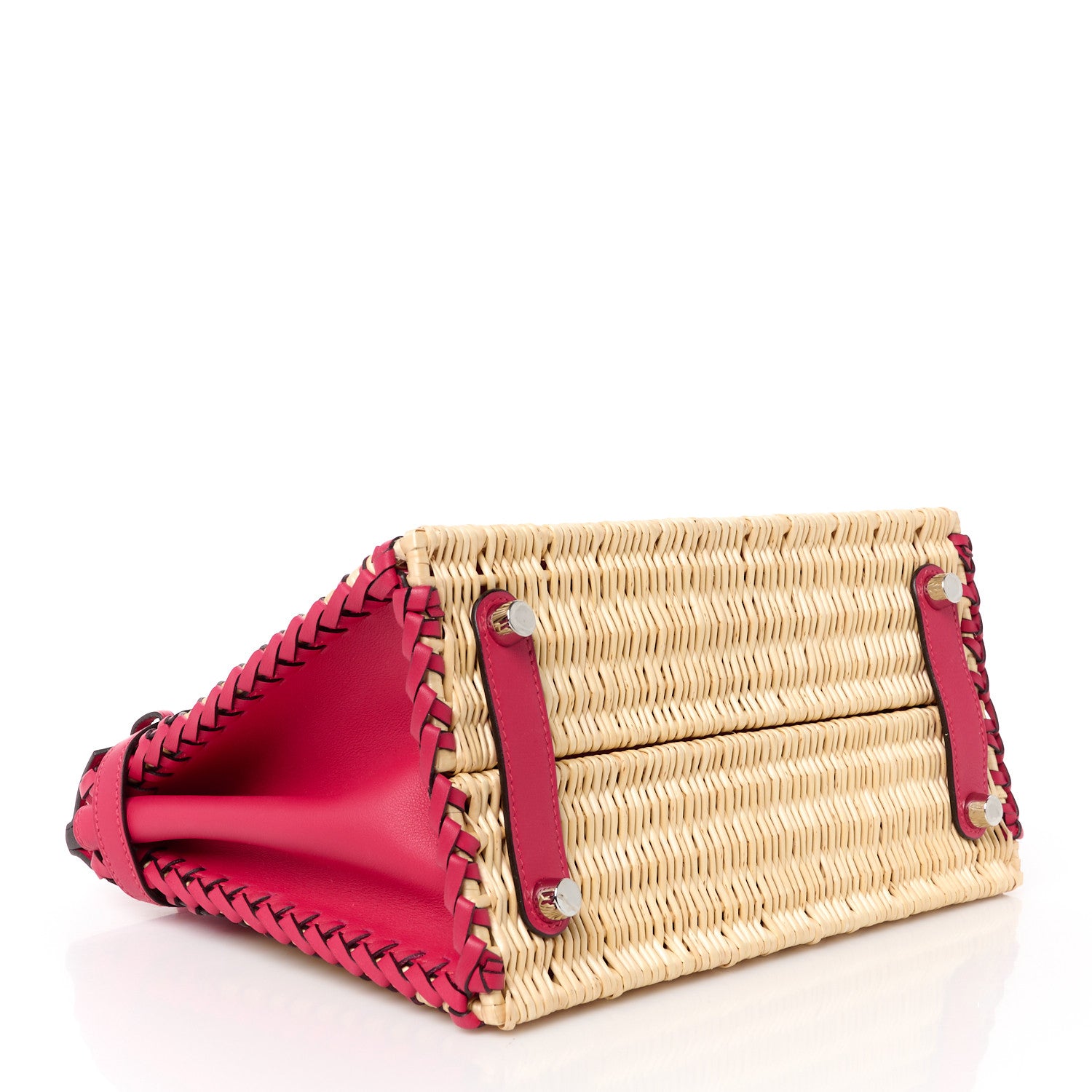 Hermes Wicker Swift Picnic Birkin 25 Naturel Framboise 4 of 13