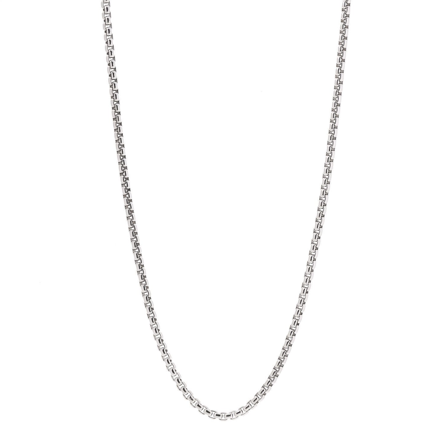 Sterling Silver 14K Yellow Gold 3.6mm Medium Box Chain Necklace 20"