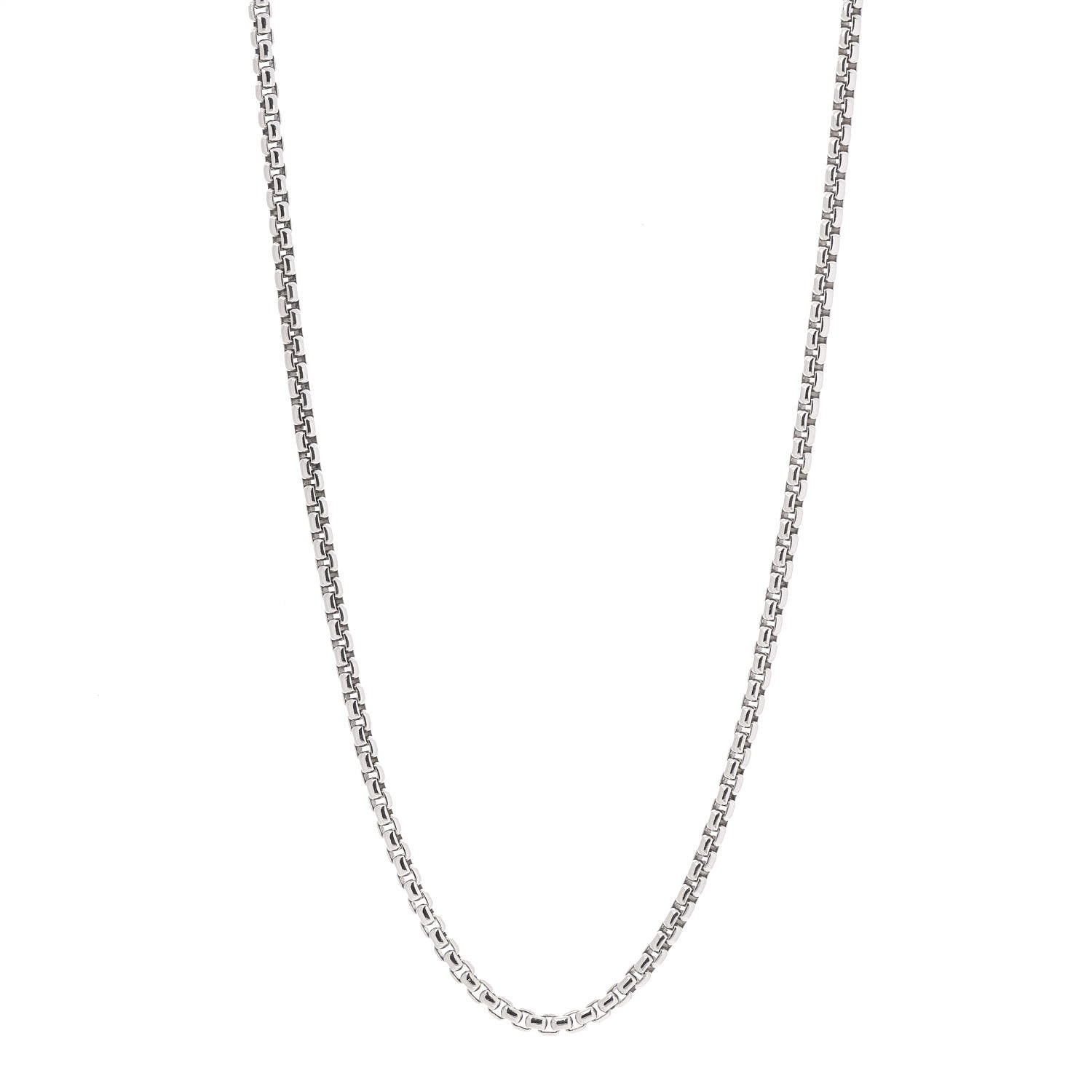 David Yurman Sterling Silver 14K Yellow Gold 3.6mm Medium Box Chain Necklace 20" 1 of 5