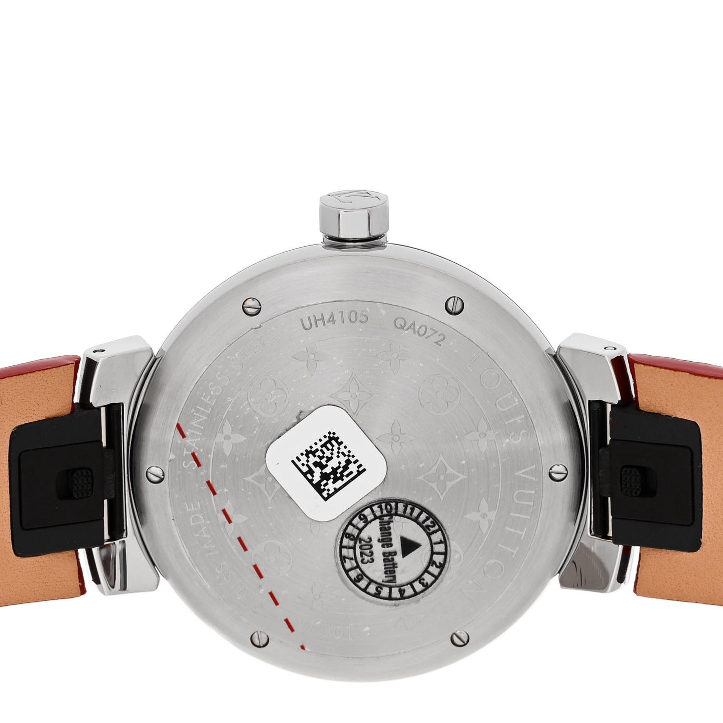 Stainless Steel Monogram 39mm Tambour Monogram Quartz Watch