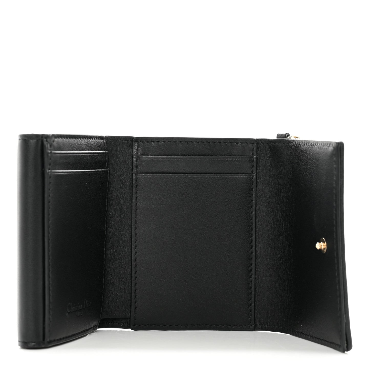 Lambskin Cannage Lady Dior Lotus Wallet Black