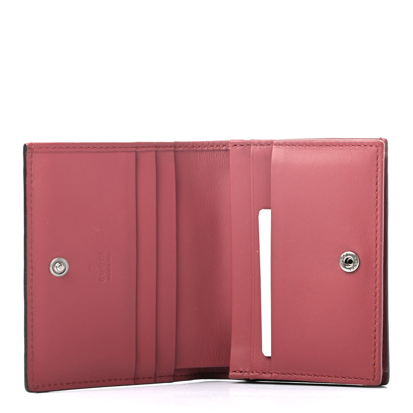 GG Supreme Monogram Blooms Card Case Beige Multicolor Dry Rose
