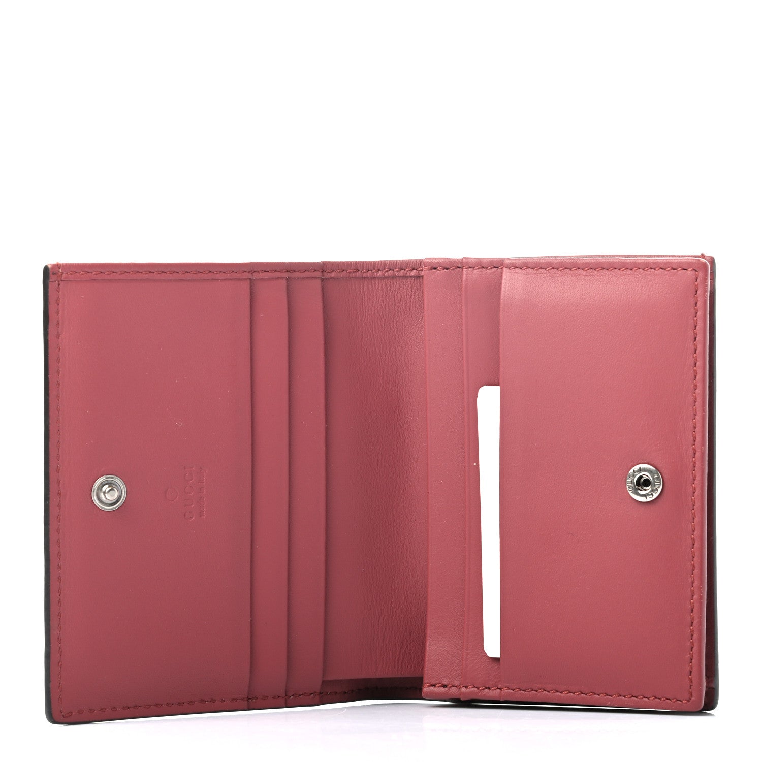 Gucci GG Supreme Monogram Blooms Card Case Beige Multicolor Dry Rose 5 of 7
