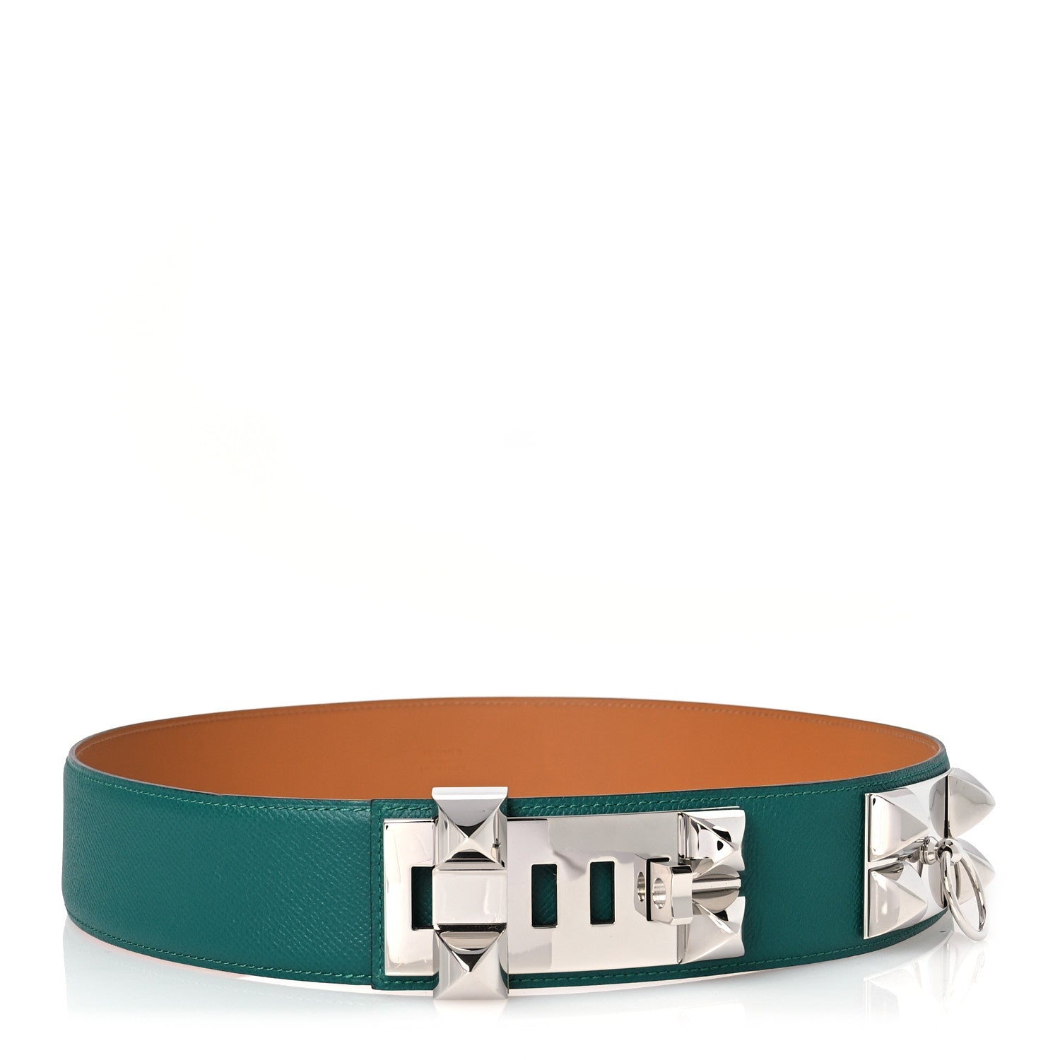Hermes Epsom 50mm Collier De Chien CDC Belt 90 36 Malachite 1 of 6