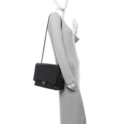 Chanel Caviar Quilted Maxi Single Flap Black 3 of 12