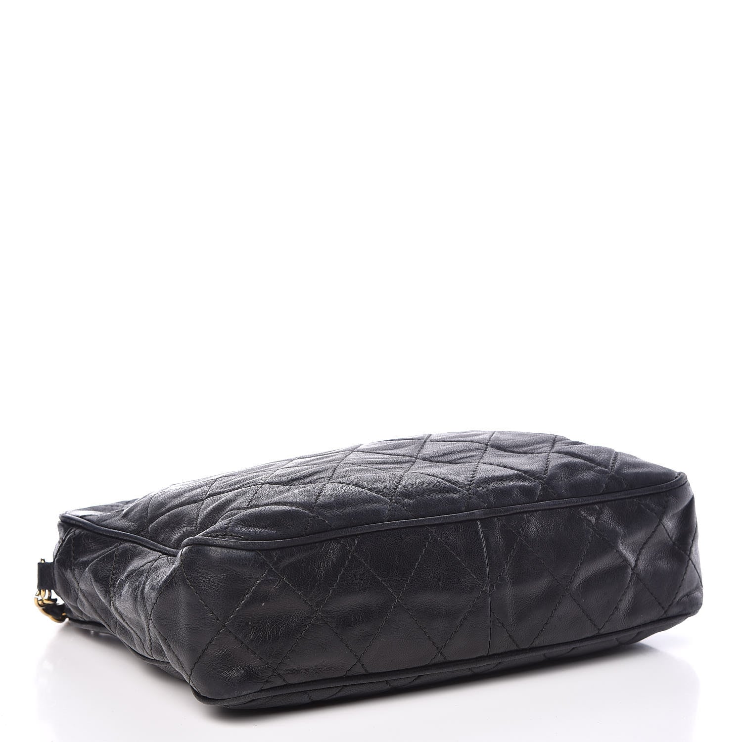 Chanel Lambskin Quilted Tassel Camera Case Pouch Black 4 of 15