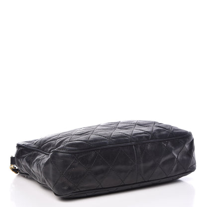 Chanel Lambskin Quilted Tassel Camera Case Pouch Black 4 of 15