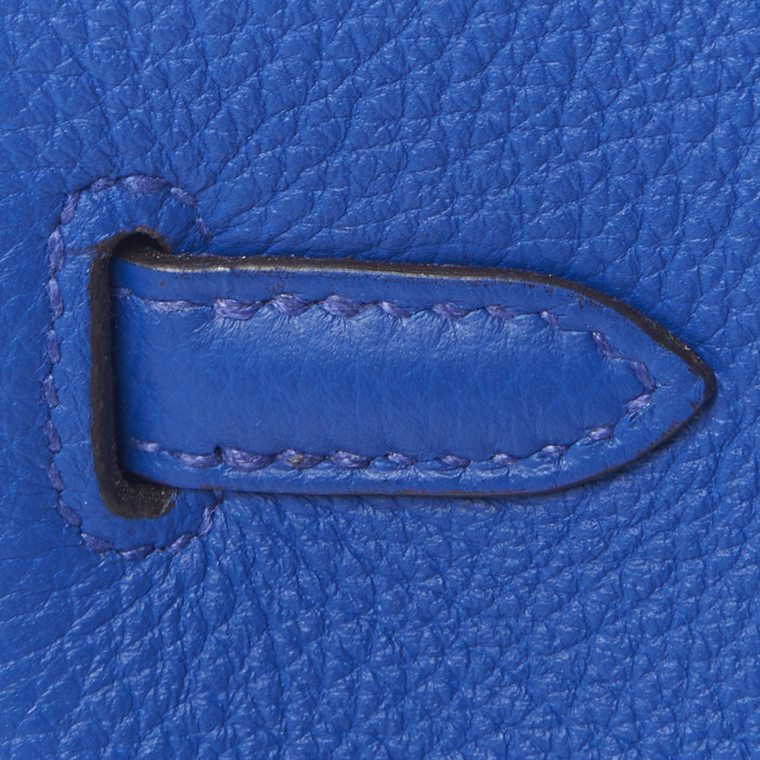 Togo Birkin 25 Bleu Electrique