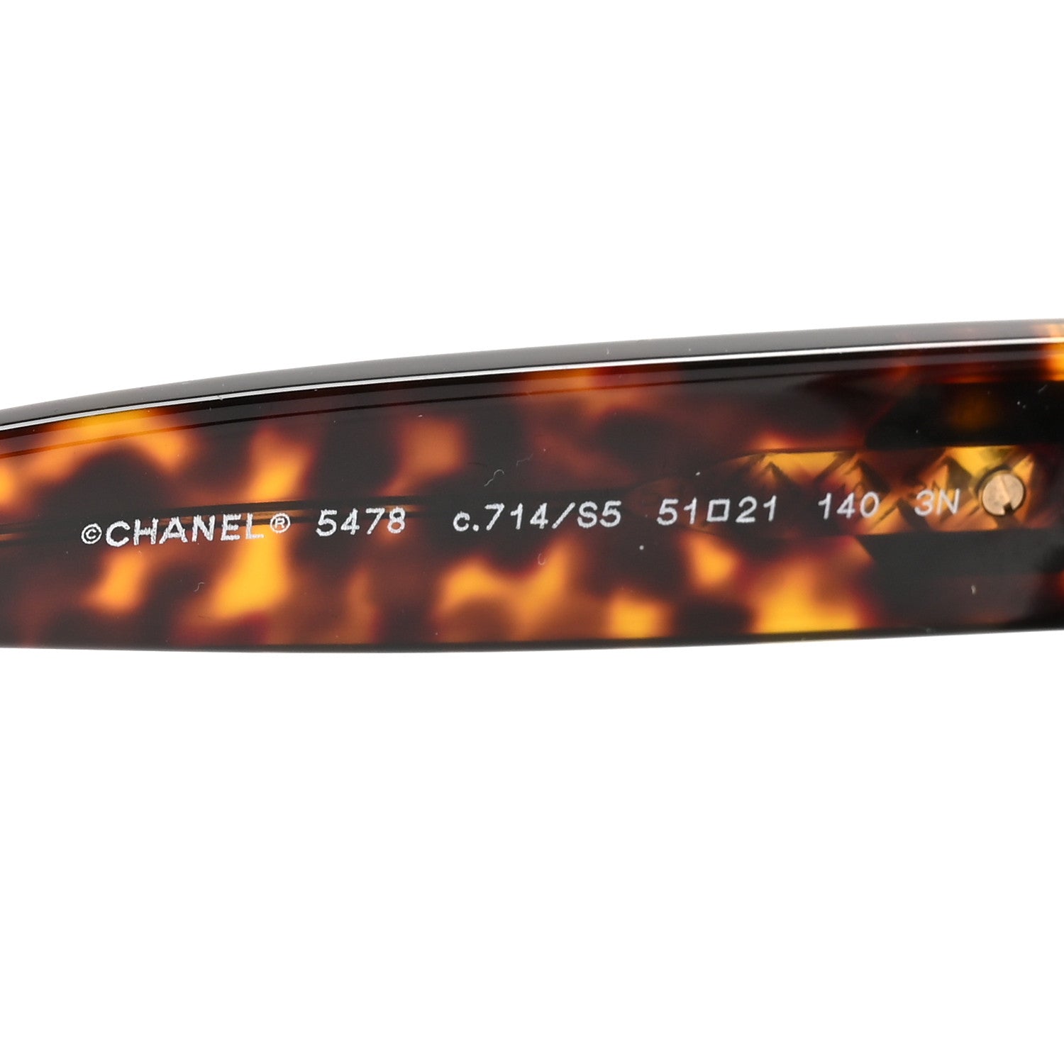 Chanel Acetate Square CC Sunglasses 5478 Tortoise 5 of 8