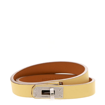 Hermes Swift Mini Kelly Double Tour Bracelet T3 Jaune Poussin 1 of 8