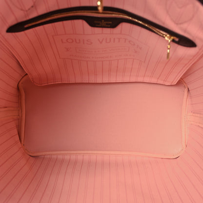 Louis Vuitton Damier Ebene Braided Neverfull MM Pink 6 of 9