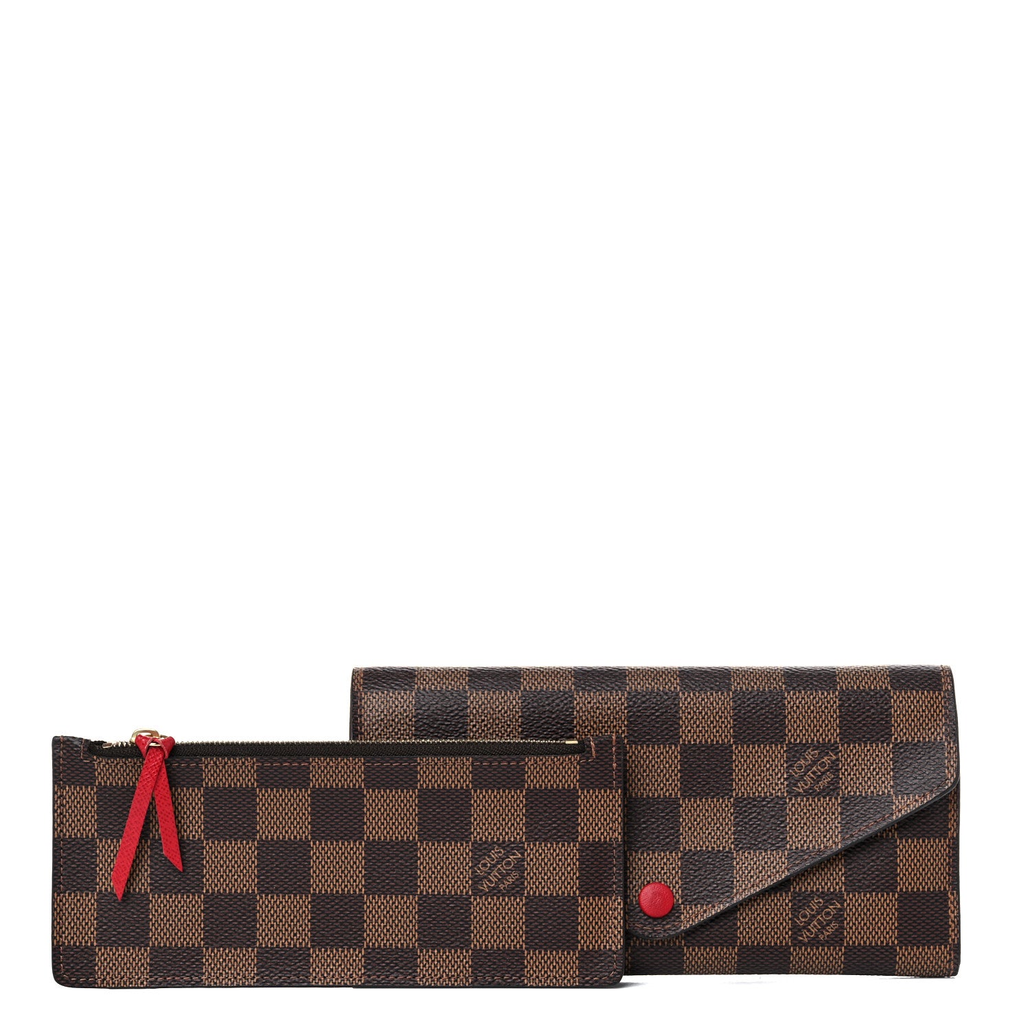 Louis Vuitton Damier Ebene Josephine Wallet Red 1 of 7