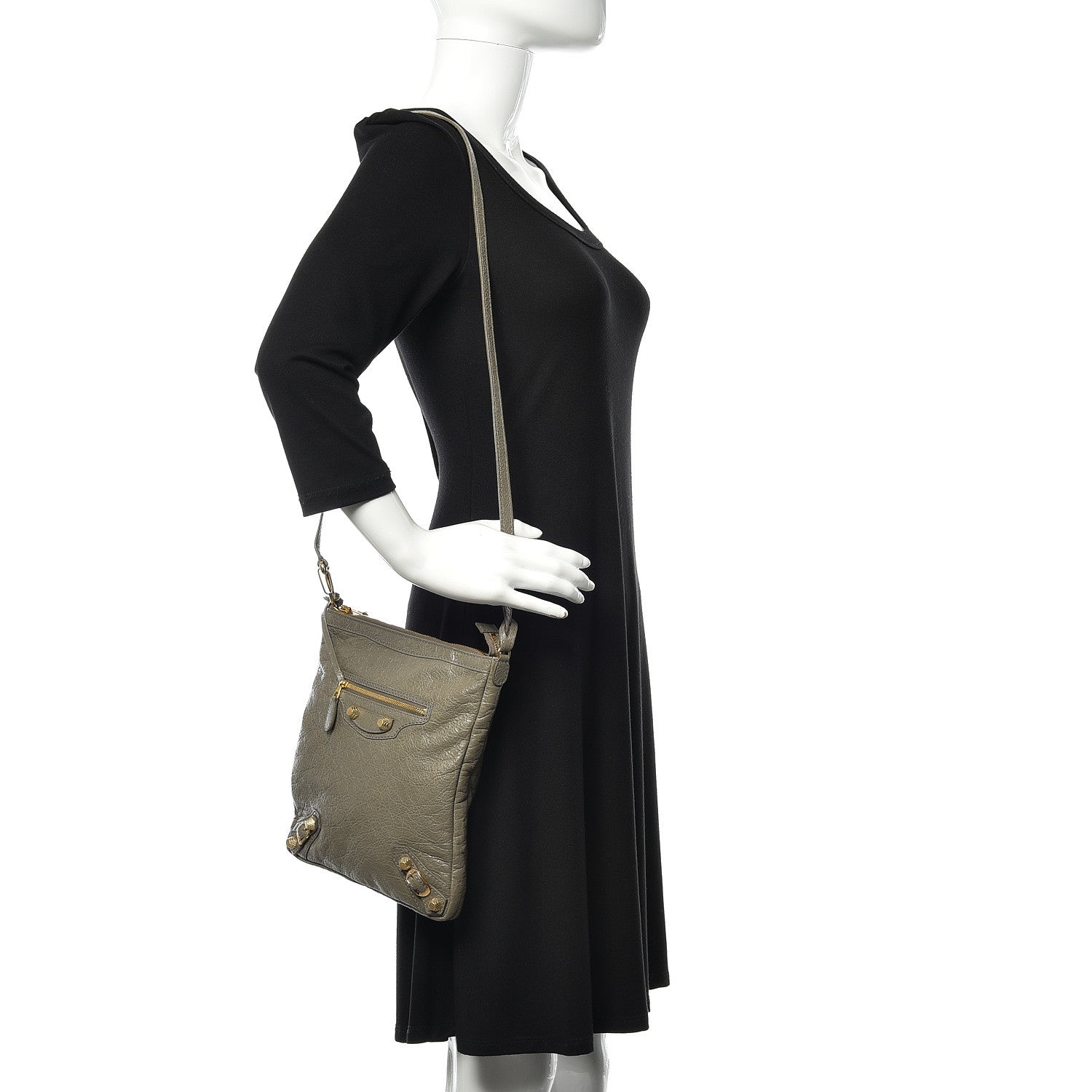 Balenciaga Agneau Giant 12 Gold Hardware Flat Crossbody Beige Liege 2 of 10