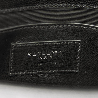 Saint Laurent Grain De Poudre Medium Classic Monogram Kate Satchel Black 7 of 7