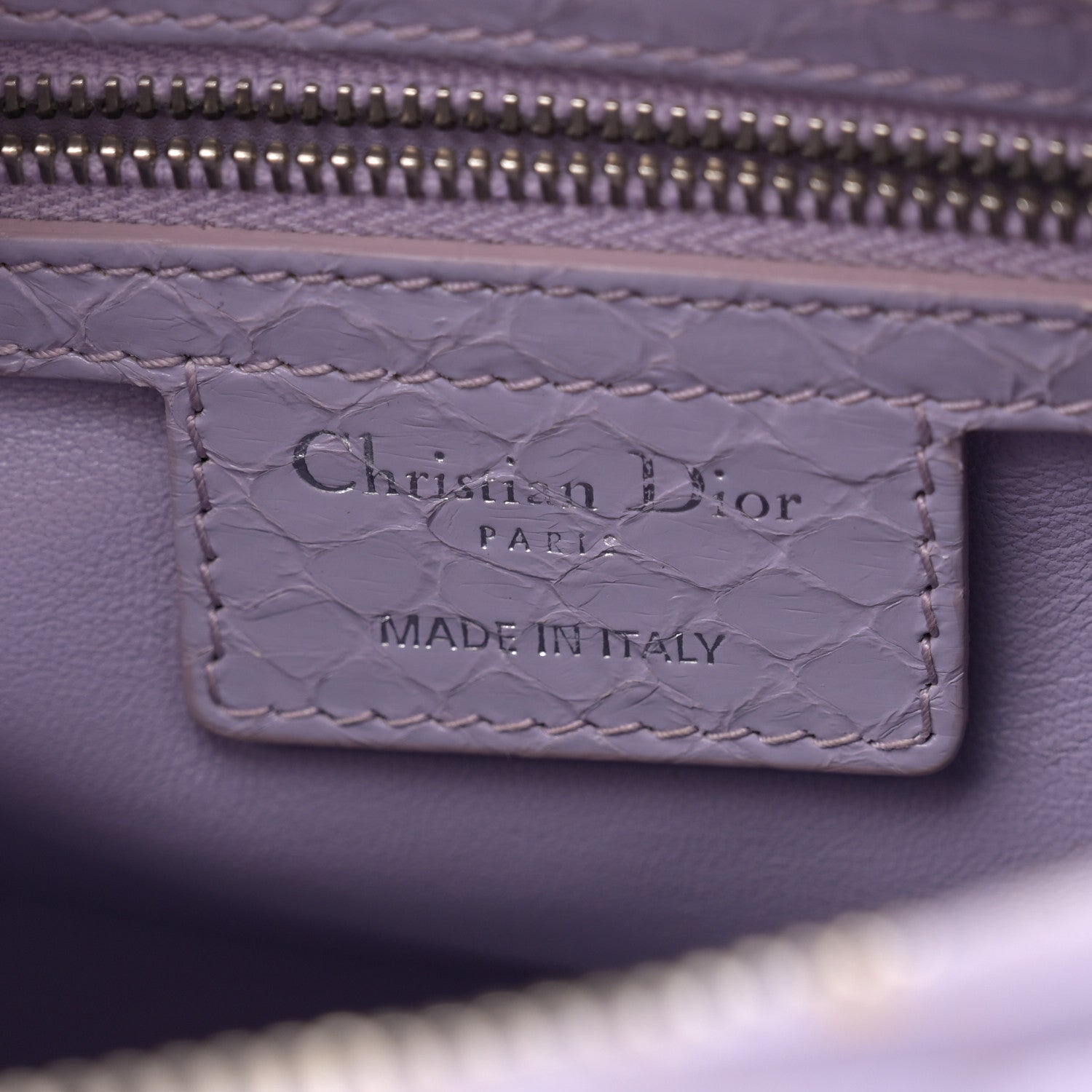 Christian Dior Snakeskin Medium Lady Dior Purple 6 of 13