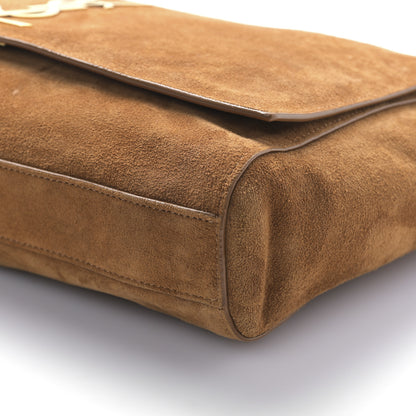 Saint Laurent Smooth Calfskin Suede Medium Reversible Monogram Kate Satchel Light Ochre 8 of 8
