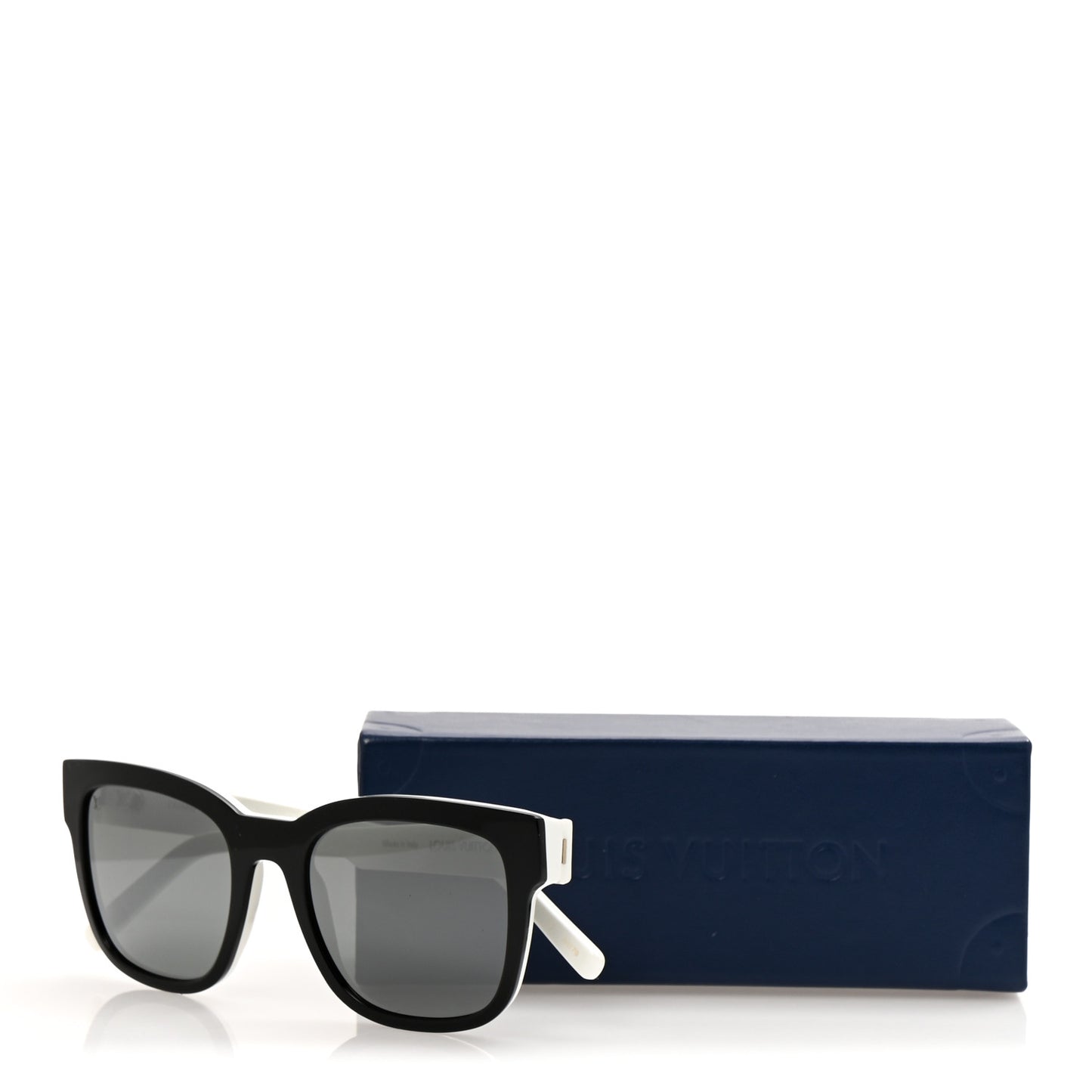 Acetate Outerspace Square Sunglasses Z1094W Black White