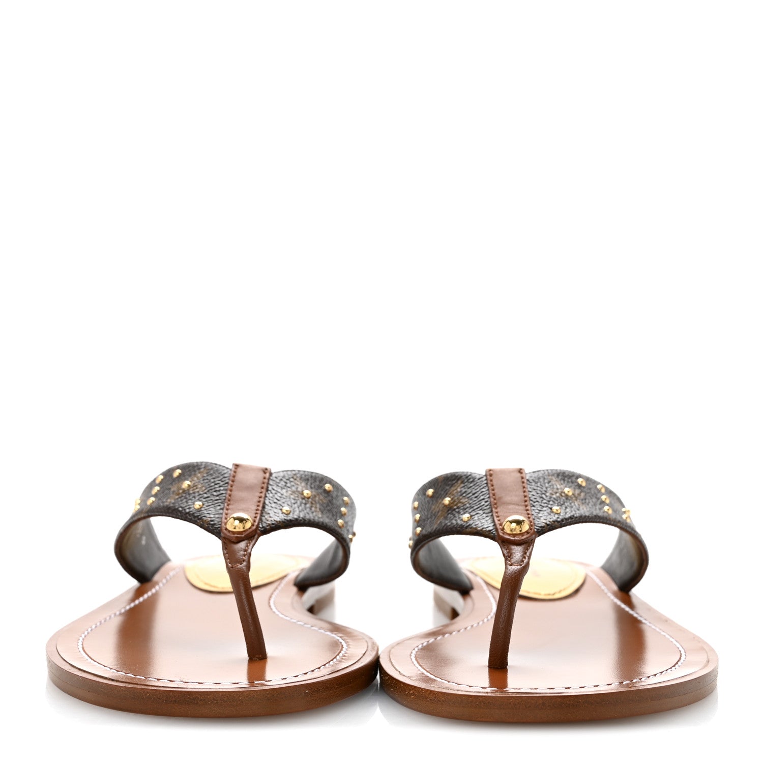 Louis Vuitton Monogram Sunny Flat Thong Sandals 35 Brown 3 of 10