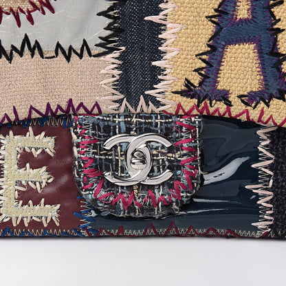 Chanel Denim Tweed Patchwork Jumbo Single Flap Multicolor 11 of 21